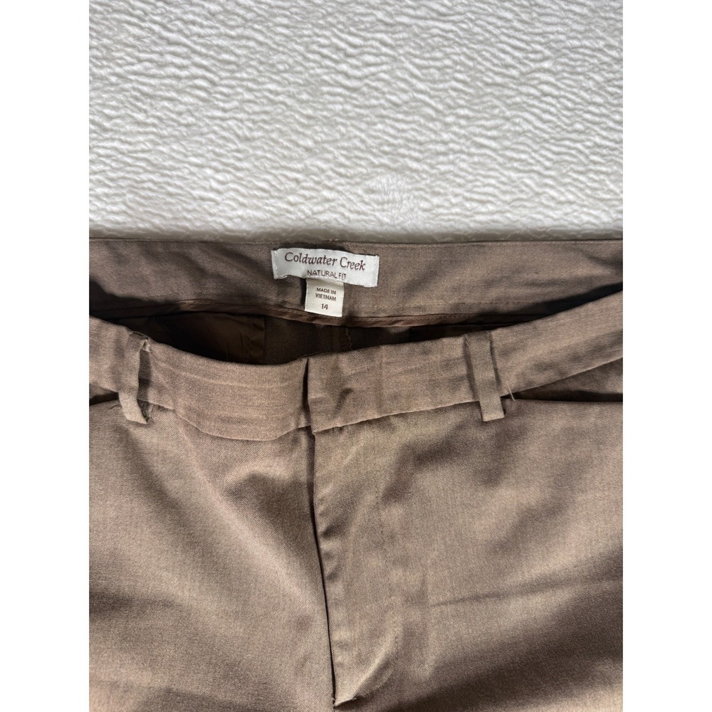Coldwater Creek Natural Fit Brown Career Professional Pants Womens Size 14 - Picture 3 of 6